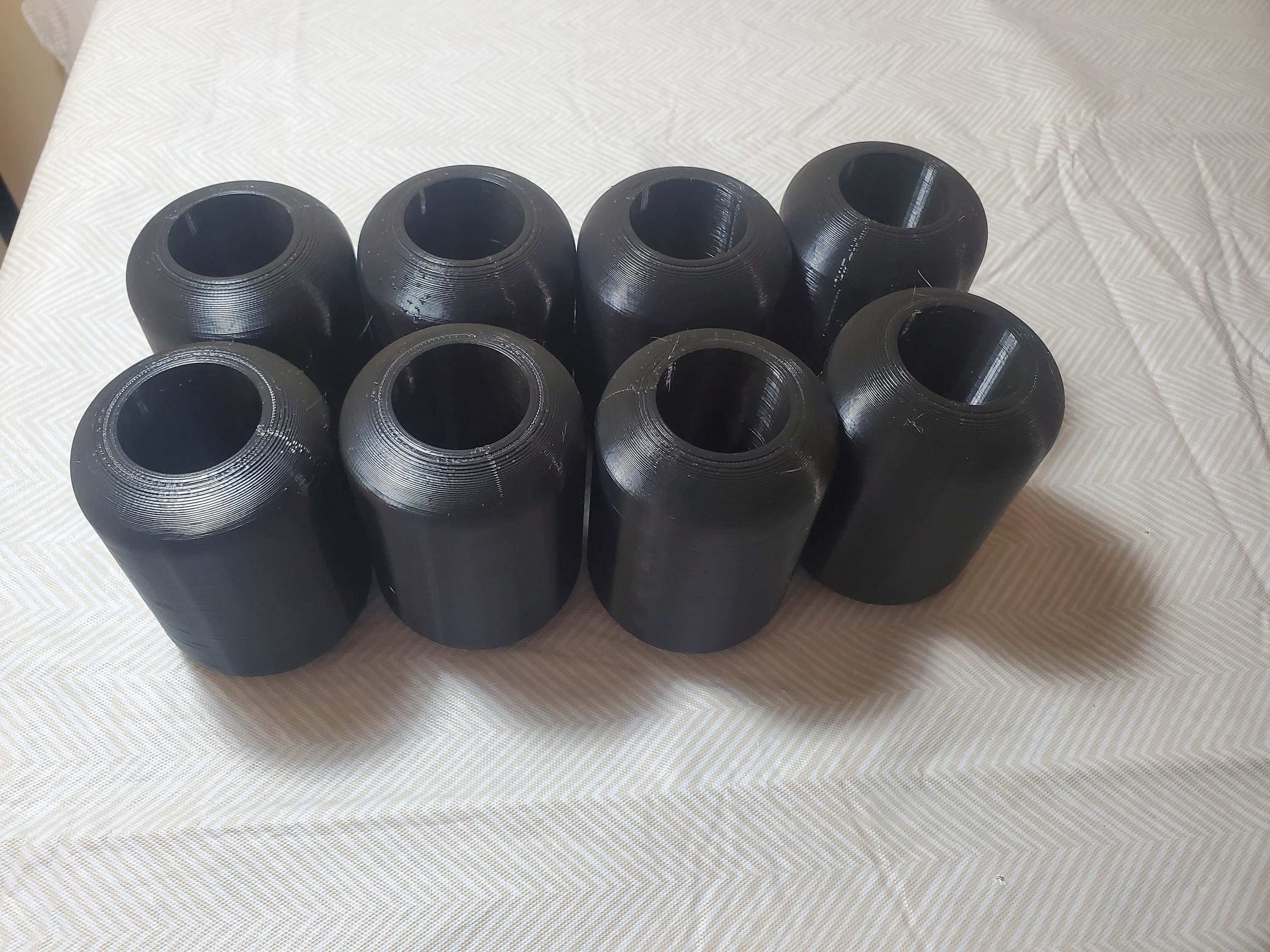 Black Curtain Spacer 3.6in Long for Large Diameter Rod, 8 Pieces 