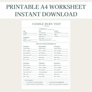 Werkblad Kaarsverbrandingstest voor potkaarsen