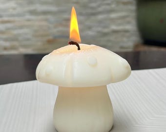 Handmade Mushroom Soy Candle - Cottagecore Decor, Scented