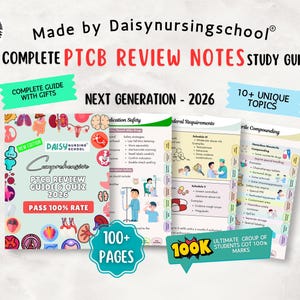Guide de révision ultime pour l'examen PTCB, technicien en pharmacie 2026, plus de 100 notes colorées avec liens hypertextes (téléchargement numérique)