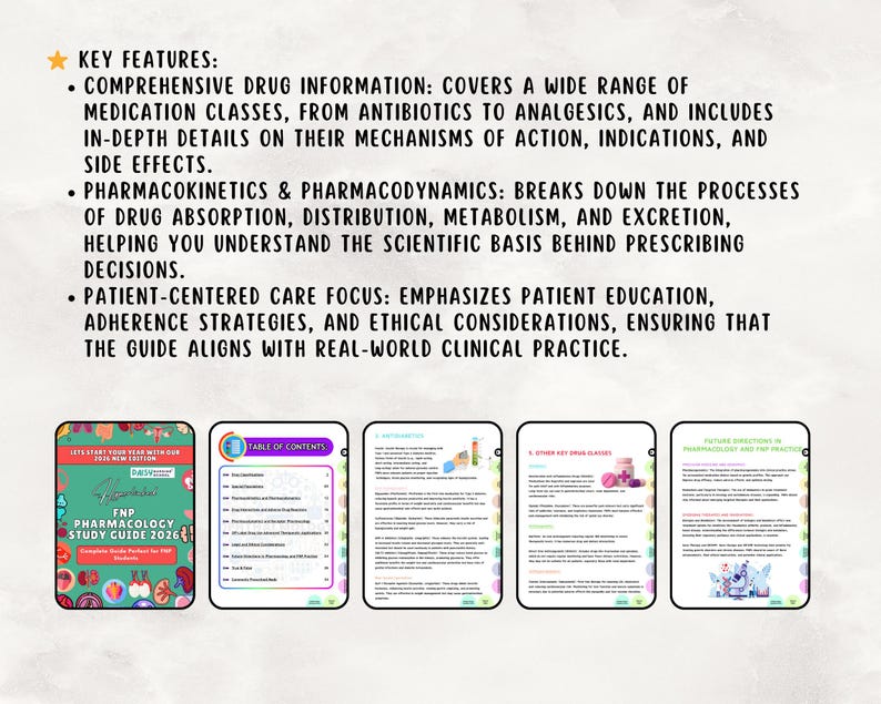 FNP Pharmacology Review Study Guide 2026 for Family Nurse Practitioner, Hyperlinked PDF image 8