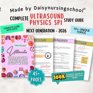Ultrasound Physics SPI Study Notes: Sonographer Exam Prep (Digital Download)