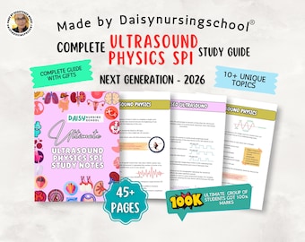 Ultrasound Physics SPI Study Notes: Sonographer Exam Prep (Digital Download)