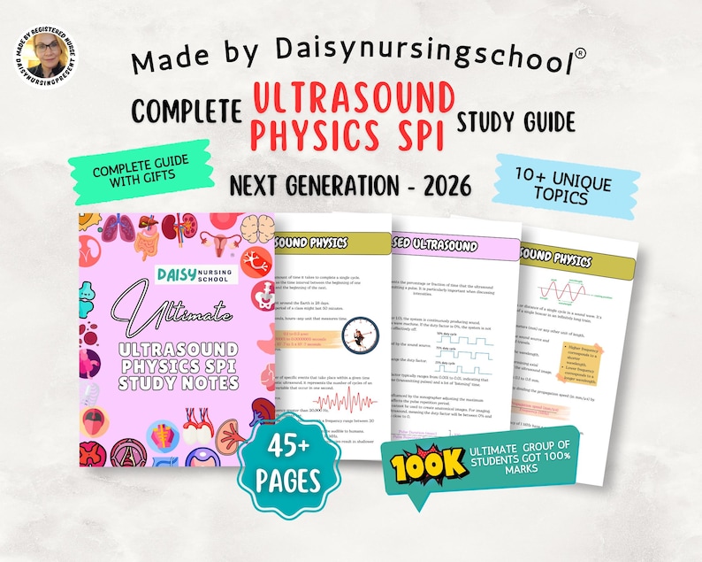 Spi Notes Ultrasound Physics SPI Study Notes: Sonographer Exam Prep (digital ...