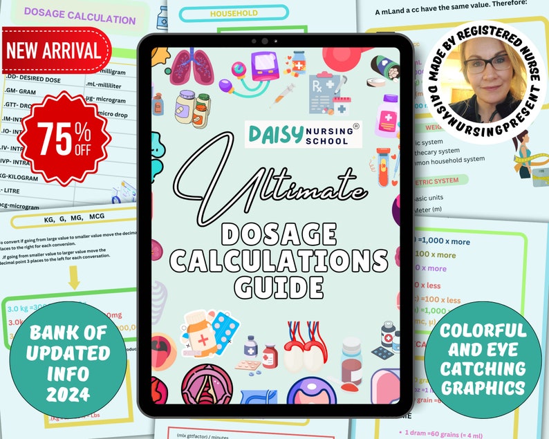 Dosage Calculation Bundle, Drug Dose Calculation, Medication Nursing