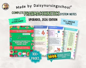 Pharmacokinetics Nursing Study Guide: Pharmacology Notes, UPGRADED 2026, Hyperlinked (PDF)