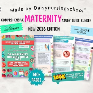 OB Maternity Nursing Notes: Study Guide Bundle, Hyperlinked 2026 (Digital Download)