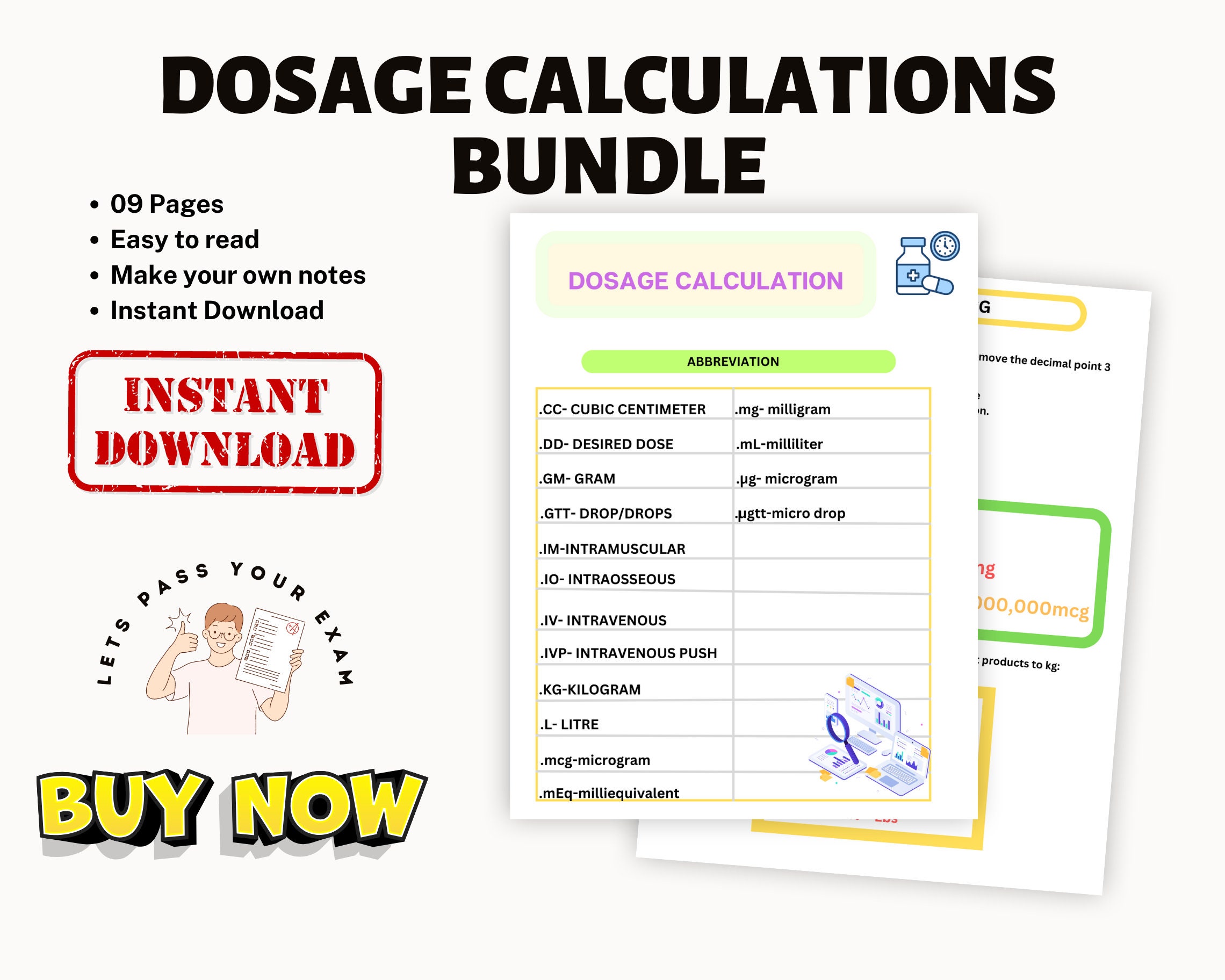 Dosage Calculation Bundle, Drug Dose Calculation, Medication Nursing ...