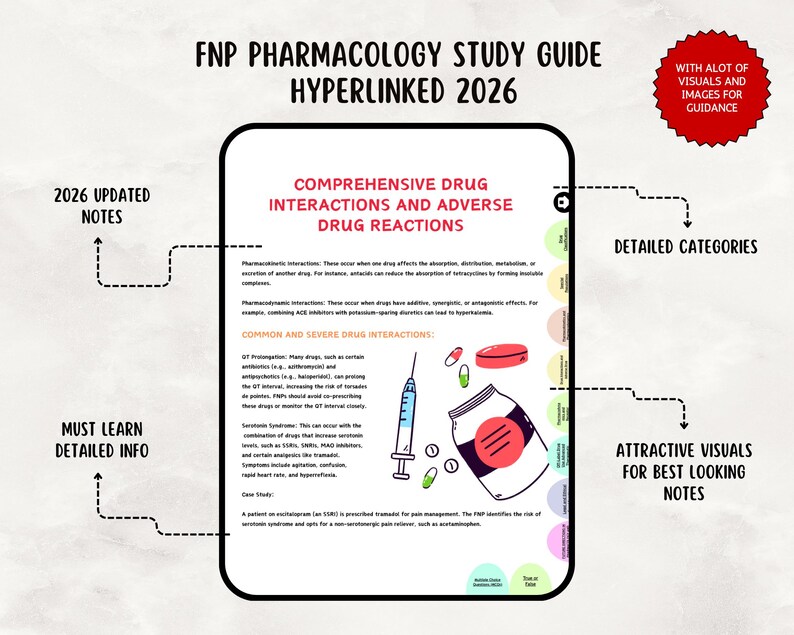 FNP Pharmacology Review Study Guide 2026 for Family Nurse Practitioner, Hyperlinked PDF image 9