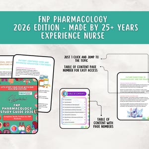 FNP Pharmacology Review Study Guide 2026 for Family Nurse Practitioner, Hyperlinked PDF image 4