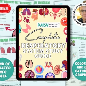 Respiratory System Notes, Respiratory Disorders, Med Surg, Nursing Study Guide, Nursing Bundle, Nursing Notes, Respiratory Therapy, RT Guide