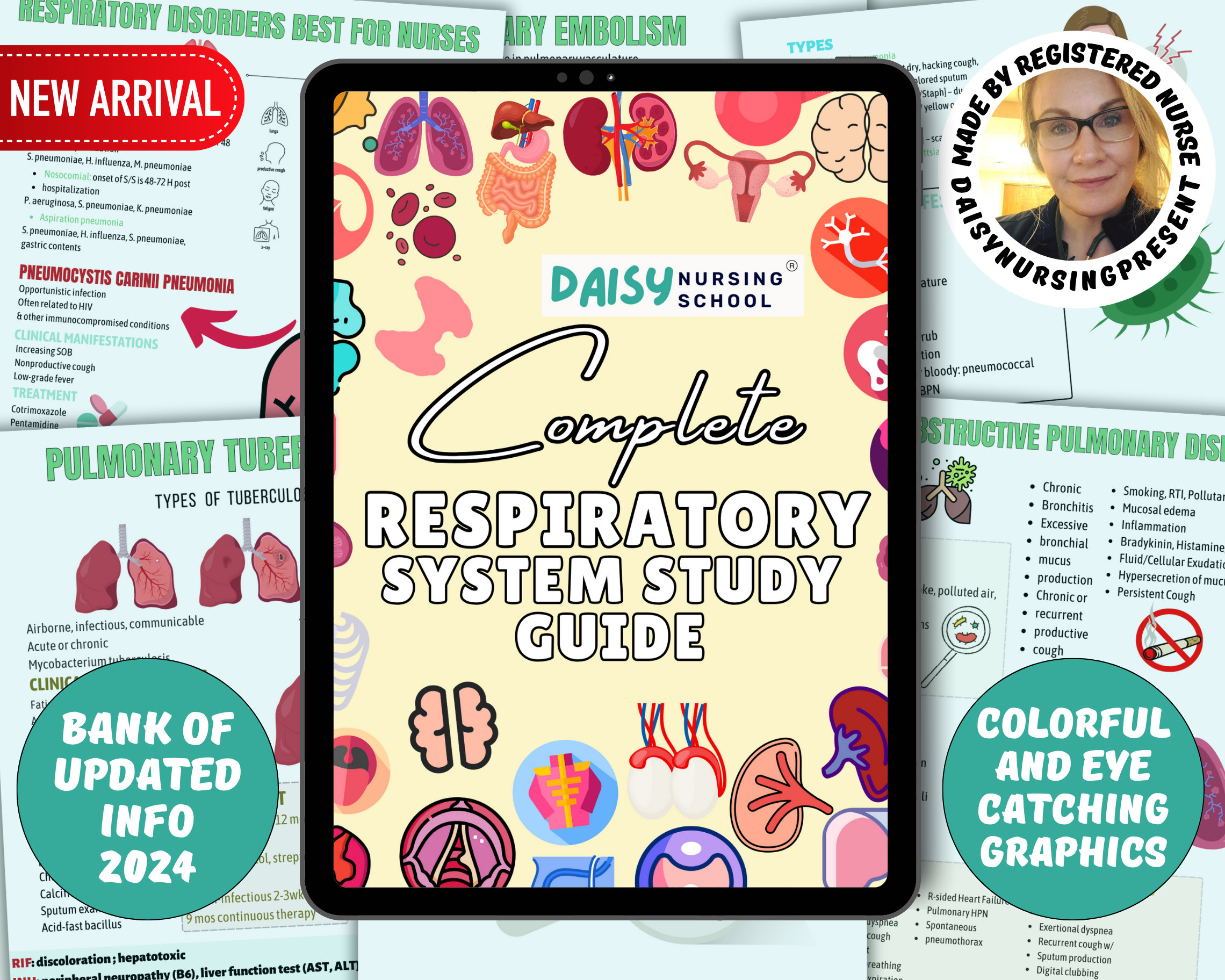 Respiratory System Study Guide: Nursing Notes (Digital Download)