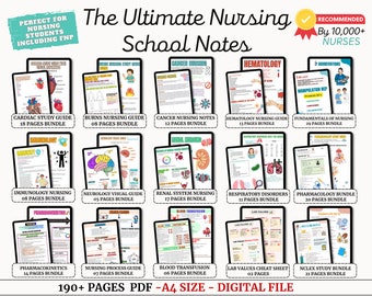 Ultimate Nursing School Notes Bundle: Med Surg, Pharmacology (Digital Download)
