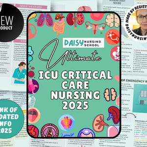 Critical Care Nursing Study Guide: ICU Nursing Notes (Digital Download)