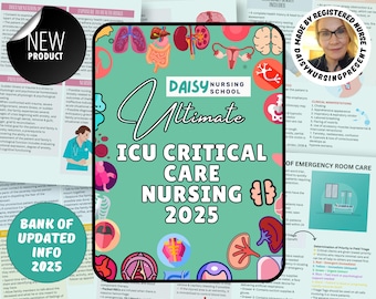 Critical Care Nursing Study Guide: ICU Nursing Notes (Digital Download)