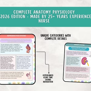 Anatomy & Physiology Study Guide, Upgraded, Hyperlinked Nursing Notes Bundle (Digital Download) image 11