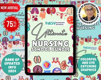 Ultimate Nursing School Notes, Nursing Notes, Nursing Bundle, Nursing Study Guide, Nurse Notes, Nursing Essentials , Med Surg, Pharmacology