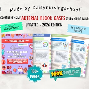 Arterial Blood Gases, Acid-Base Balance, ABG Interpretation, New 2026 Hyperlinked, 100+ Pages Updated (PDF)