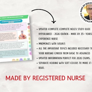 NEW Complete NCLEX Study Guide Bundle: Nursing Notes, Hyperlinked (Digital Download) image 8