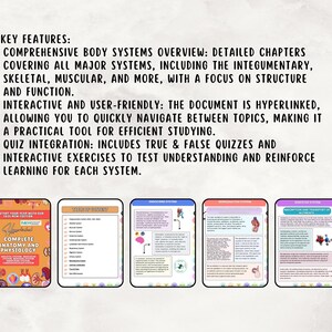Anatomy & Physiology Study Guide, Upgraded, Hyperlinked Nursing Notes Bundle (Digital Download) image 8