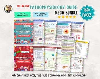 Verbeterde bundel met aantekeningen over pathofysiologie voor verpleegkundigen: studiegids voor verpleegkundigen (RN/PN), met hyperlinks (digitale download)