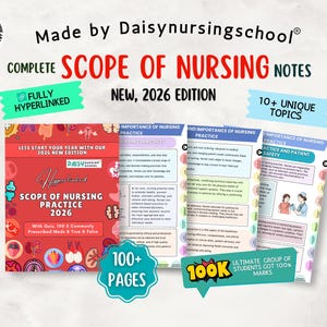 Apuntes de Enfermería: Alcance de la Práctica, Fundamentos de la Escuela de Enfermería, Hyperlinked 2026 (Descarga digital)