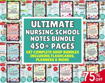 Ultimate Nursing School Notes, Nursing Notes, Nursing Bundle, Nursing Study Guide, Nurse Notes, Nursing Essentials , Med Surg, Pharmacology