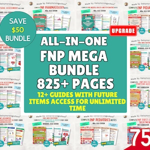 Paquete completo para el examen FNP: Enfermedades, farmacología y revisión pediátrica, edición 2026 con enlaces (PDF)
