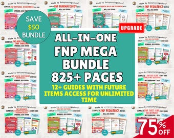 FNP Exam Mega Bundle, Disease, Pharmacology & Pediatric Review, Hyperlinked 2026 Edition (PDF)