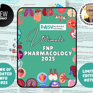 FNP Pharmacology Review Study Guide 2025 for Family Nurse Practitioner