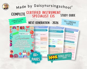 CIS Certification Guide, Sterile Processing Technician Exam 2026 (Digital Download)