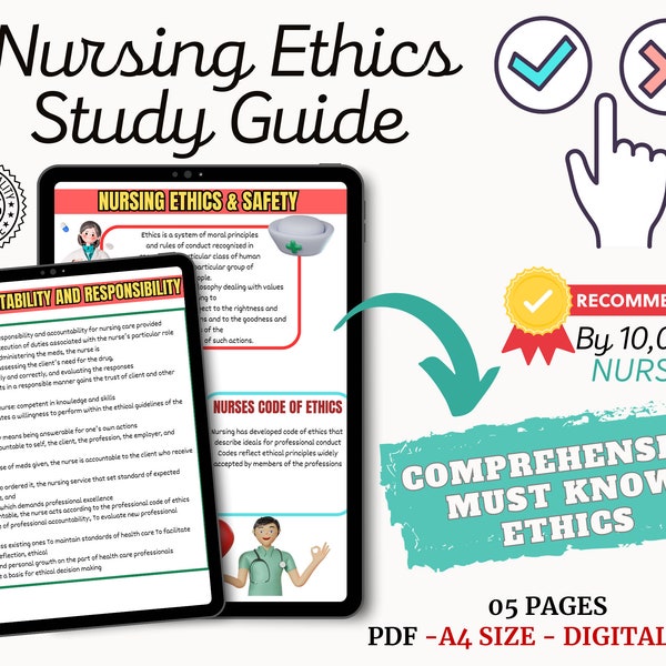 Nursing Ethics And Safety, Nursing Study Guide, Nursing School Notes, Nursing Bundle, Nursing Notes, Digital Downloads, Fundamentals Nursing