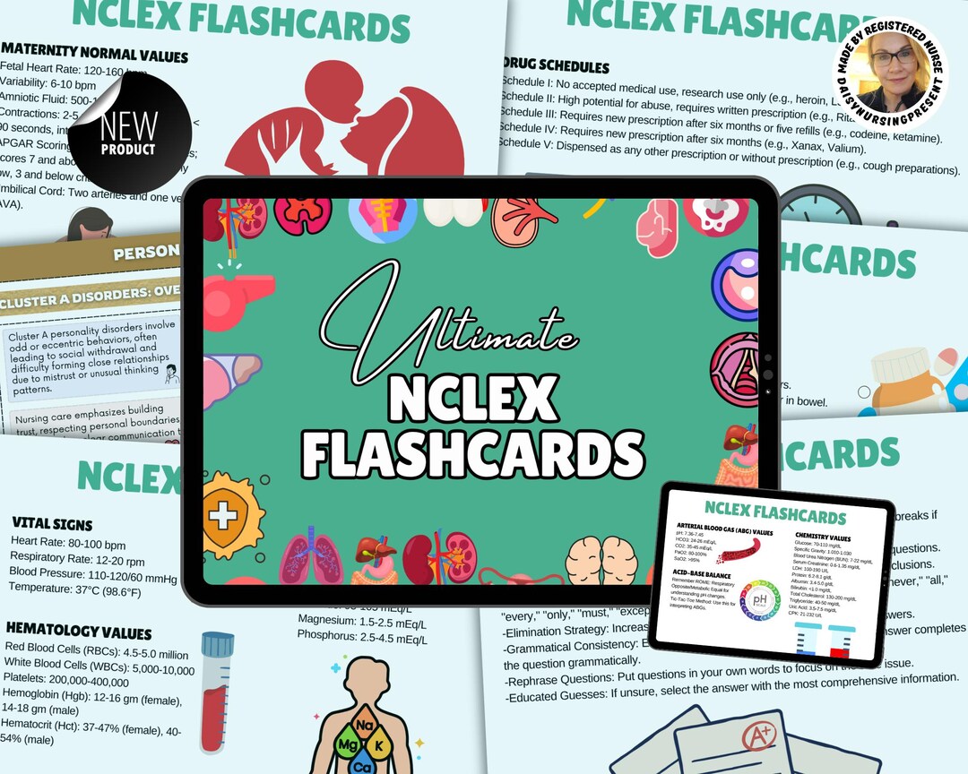 NCLEX Flashcards Study Guide: RN & PN Exam Prep (digital Download) - Etsy