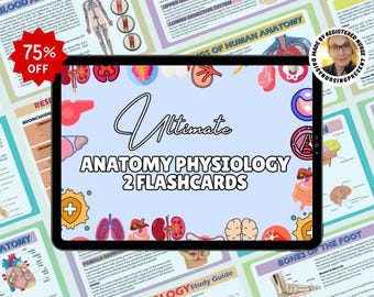 Anatomy & Physiology Flashcards: Human Body Study Guide (Digital Download)