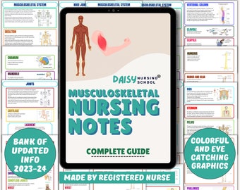 MED SURG: Musculoskeletal Anatomy Notes, Musculoskeletal System, Anatomy Notes, Biology Notes, Physiology Notes, Skeletal Bones anatomy