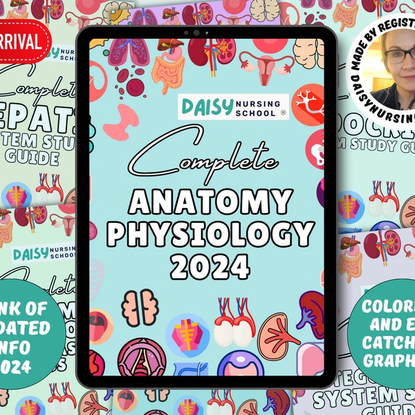 Ultimate Anatomy and Physiology 150+ Pages, Anatomy Study Guide, Anatomy Notes, Physiology Notes, A and P,Nursing Study Guide,Nursing Bundle