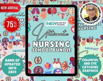 Ultimate Nursing School Notes, Nursing Notes, Nursing Bundle, Nursing Study Guide, Nurse Notes, Nursing Essentials , Med Surg, Pharmacology