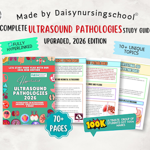 Ultrasound Pathology Study Guide Bundle 2026, 10+ Topics, Hyperlinked 2026 (Digital Download)