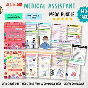 Pode incluir: Um pacote completo para assistente médico com mais de 140 páginas de guias de estudo e 500 folhas de consulta. O download digital inclui conteúdo com hiperlinks, 20 tópicos únicos, ilustrações anatômicas e índices de conteúdo.