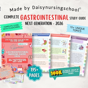 Gastrointestinal Nursing Study Guide: Digestive System, Anatomy, Hyperlinked 2026 (Digital Download)