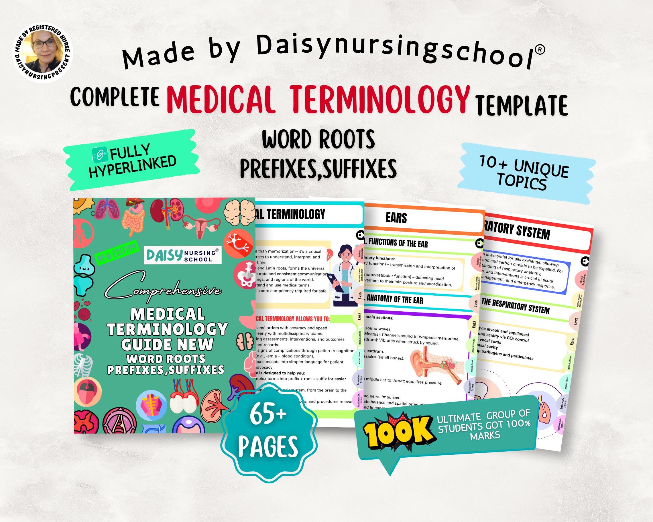 Medical Terminology Guide Word Roots Prefixes, Suffixes, Hyperlinked ...