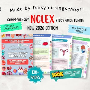 NEW Complete NCLEX Study Guide Bundle: Nursing Notes, Hyperlinked (Digital Download)