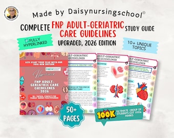 FNP Adult-Geriatric Care Guidelines, UPGRADED Hyperlinked, Nurse Practitioner Reference 2026 (PDF)