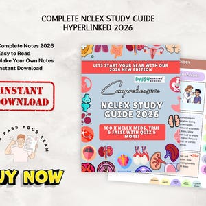 NEW Complete NCLEX Study Guide Bundle: Nursing Notes, Hyperlinked (Digital Download) image 7