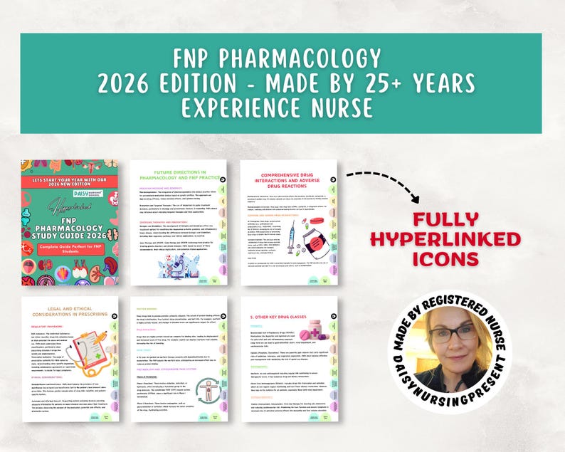 FNP Pharmacology Review Study Guide 2026 for Family Nurse Practitioner, Hyperlinked PDF image 6