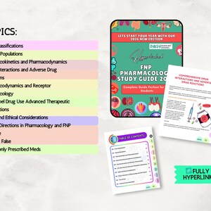 FNP Pharmacology Review Study Guide 2026 for Family Nurse Practitioner, Hyperlinked PDF image 2