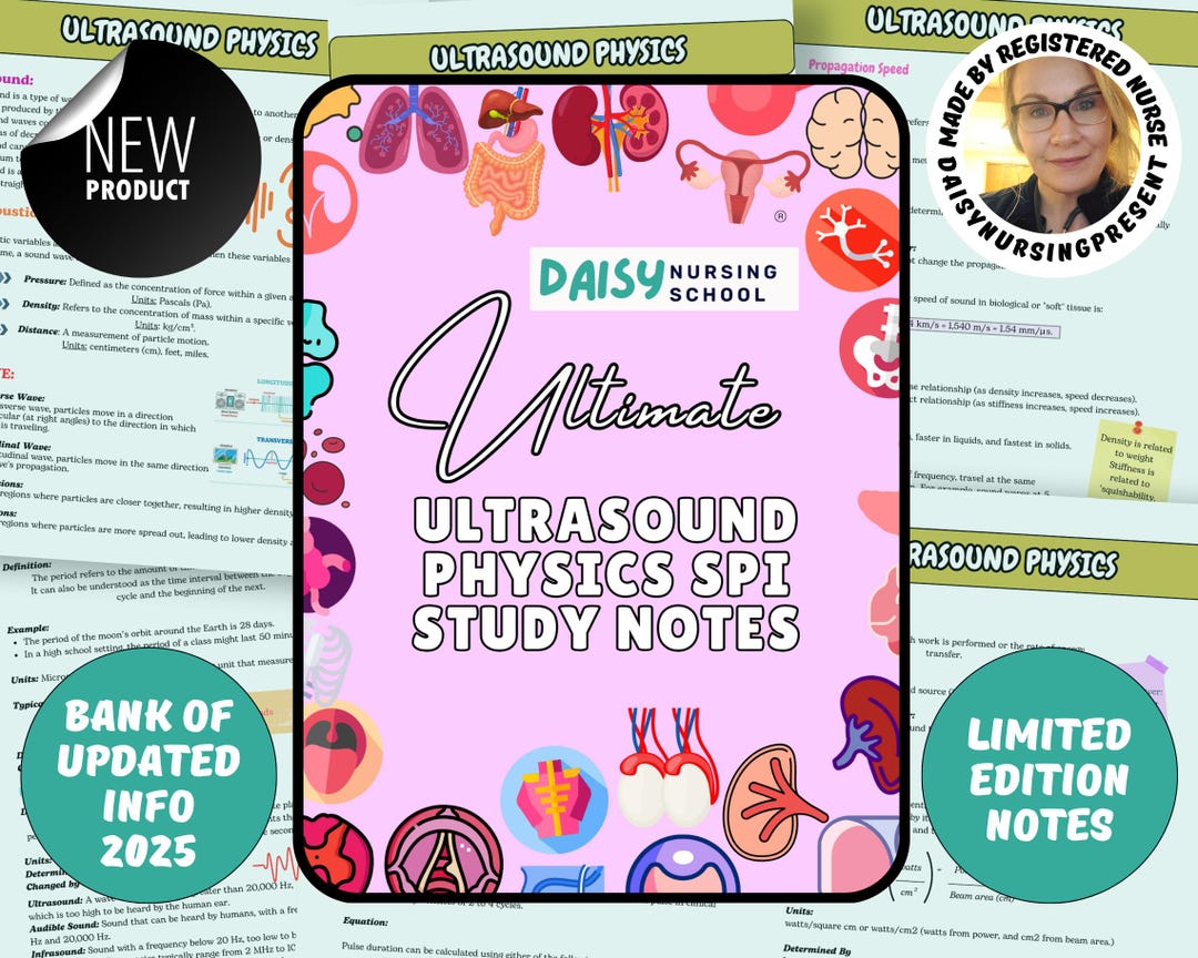 Ultrasound Physics SPI Study Notes, SPI Exam, Physics Question, Physics ...
