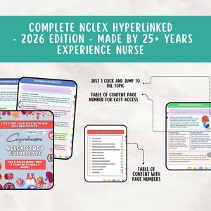 NEW Complete NCLEX Study Guide Bundle: Nursing Notes, Hyperlinked (Digital Download) image 4