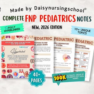 Pediatric NP Clinical Guide: Nurse Practitioner Study Notes (Digital Download)