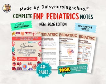 Pediatric NP Clinical Guide: Nurse Practitioner Study Notes (Digital Download)